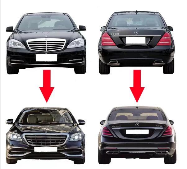 Mercedes S Class W221 (2005-2013) Upgrade S Class W222 LCI Style Body Kit , , , 